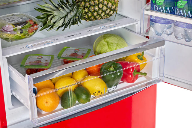 Unique 455L Candy Apple Red Bottom Mount Refrigerator UNQ-455L R AC