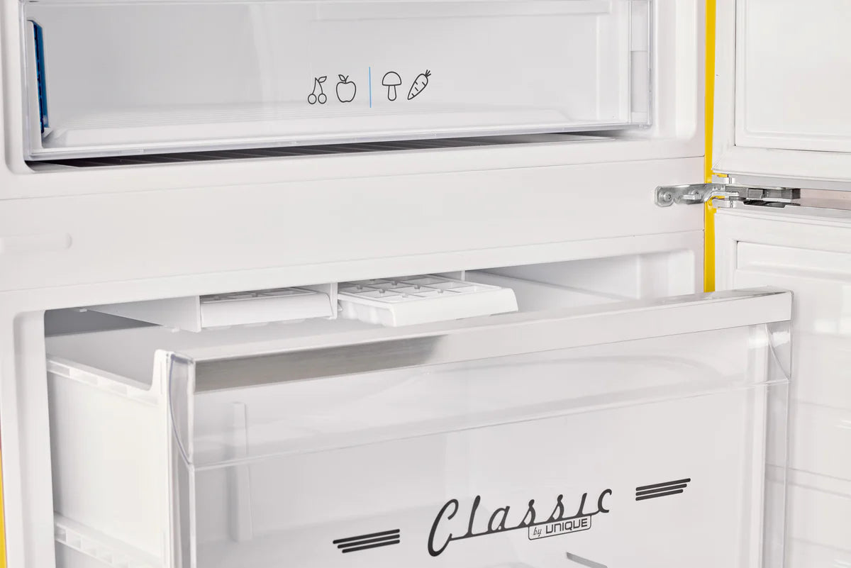 Unique 455L Canary Yellow Bottom Mount Refrigerator UNQ-455L Y AC