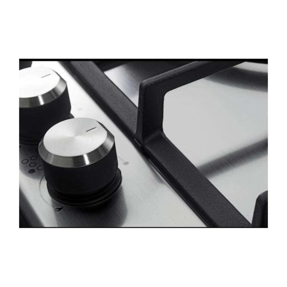 Verona VDGCT424FSS 24 inch Italian-Made Gas Cooktop with 4 Brass Burners and Continuous Cast Iron Grates in Stainless Steel