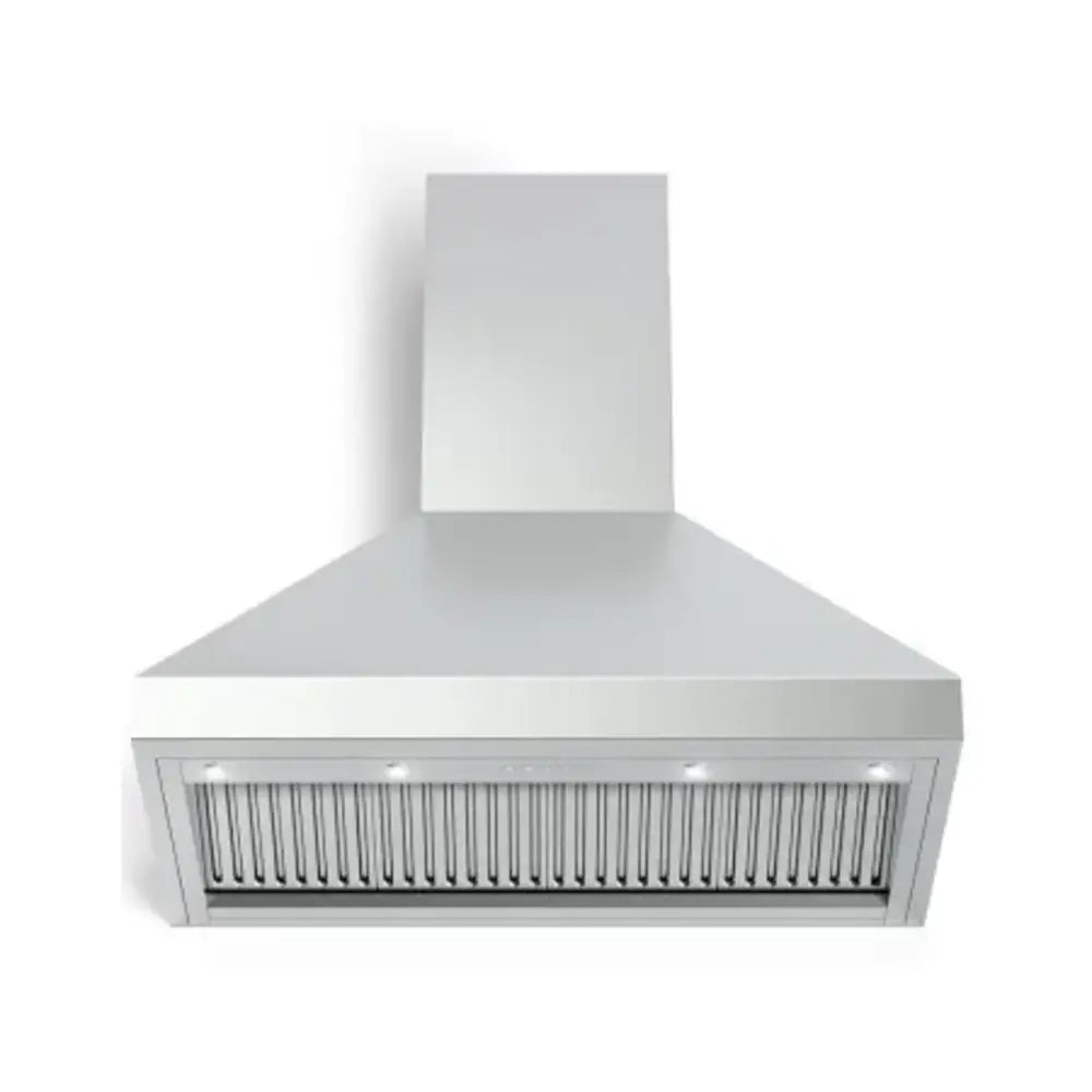 Verona VECHW48GSS 48 inch Designer Chimney Wall Hood with 1200 CFM, Stainless Steel Baffle Filters and LED Lighting in Stainless Steel