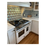 Verona VPFSGE365DW 36 inch Prestige Series Freestanding Dual Fuel Double Oven Range with 5 Sealed Burners, 3.9 cu. ft. Oven Capacity, European Convection (White)