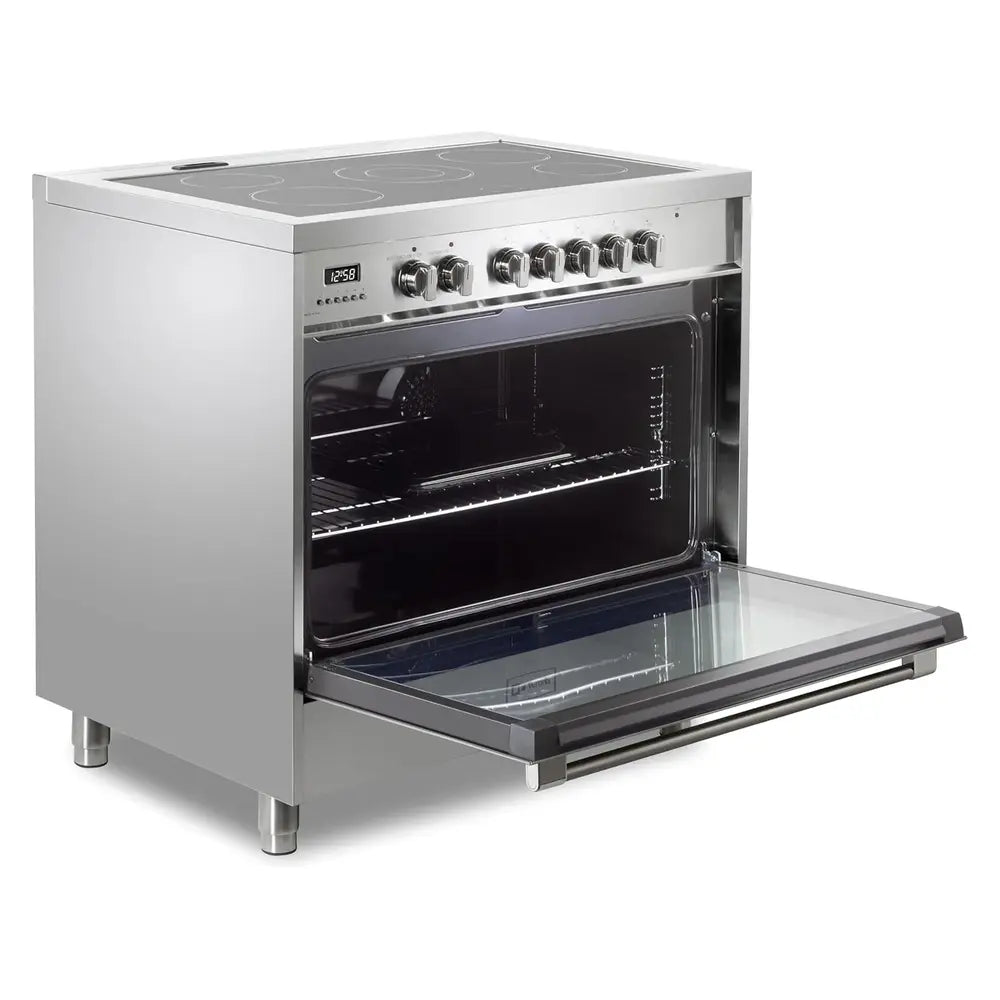 Verona VPRFSEE365SS 36 inch Prima Series Freestanding Electric Range with 5 Elements, 5 cu. ft. Oven Capacity, Digital Clock, Timer in Stainless Steel