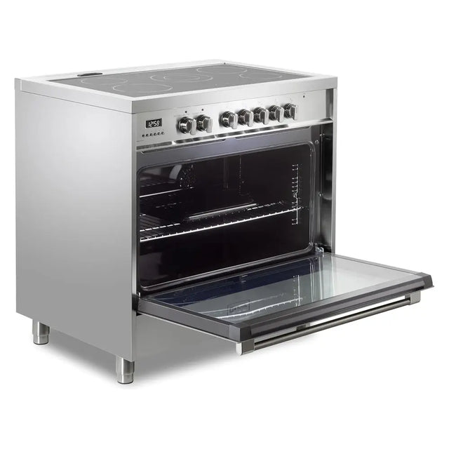 Verona VPRFSEE365SS 36 inch Prima Series Freestanding Electric Range with 5 Elements, 5 cu. ft. Oven Capacity, Digital Clock, Timer in Stainless Steel