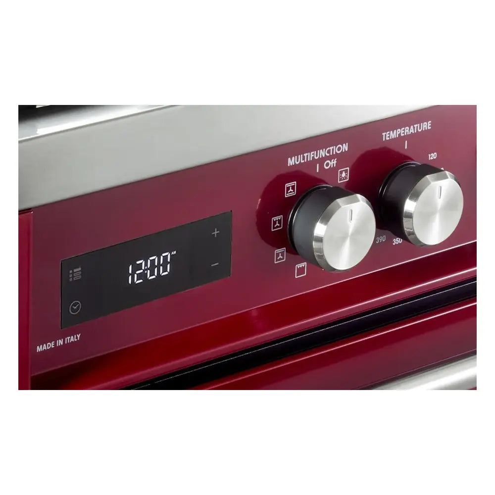 Verona VUFSGE365BU 36 inch Ultima Collection Freestanding Dual Fuel Range with 5 Sealed SABAF Brass Burners, 5 cu. ft. Oven Capacity (Burgundy)