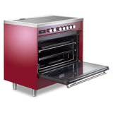 Verona VUFSIE365BU 36 inch Ultima Collection Freestanding Induction Range with 5 Elements, 5 cu. ft. Oven Capacity (Burgundy)