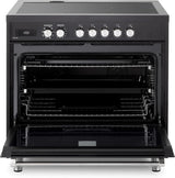 Verona VUFSIE365E 36 inch Ultima Collection Freestanding Induction Range with 5 Elements, 5 cu. ft. Oven Capacity (Matte Black)