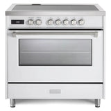 Verona VUFSIE365W 36 inch Ultima Collection Freestanding Induction Range with 5 Elements, 5 cu. ft. Oven Capacity (White)