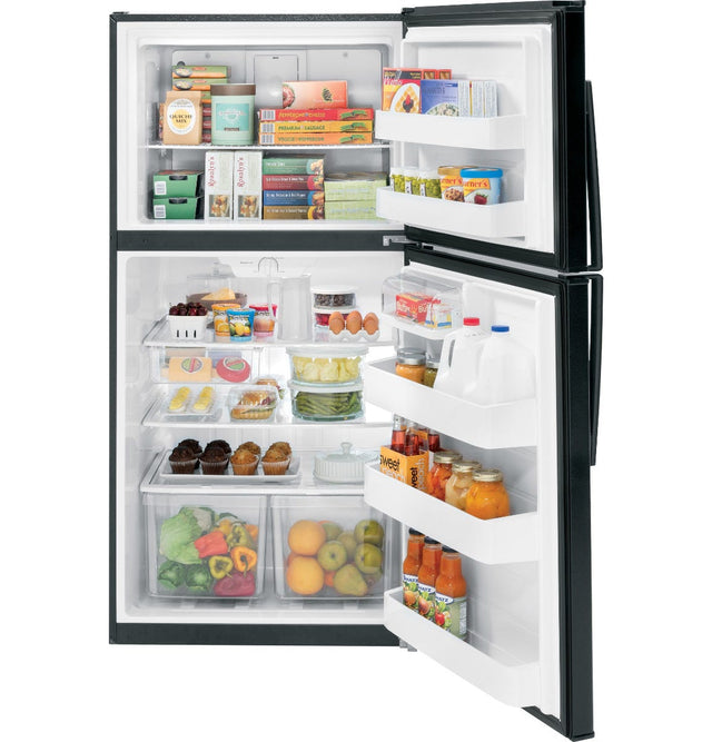 GE ENERGY STAR 21.1 Cu. Ft. Top-Freezer Refrigerator GTE21GTHBB