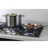 GE Profile 30" Built-In Gas Cooktop with 5 Burners and an Optional Extra-Large Cast Iron Griddle PGP7030SLSS-Stainless Steel