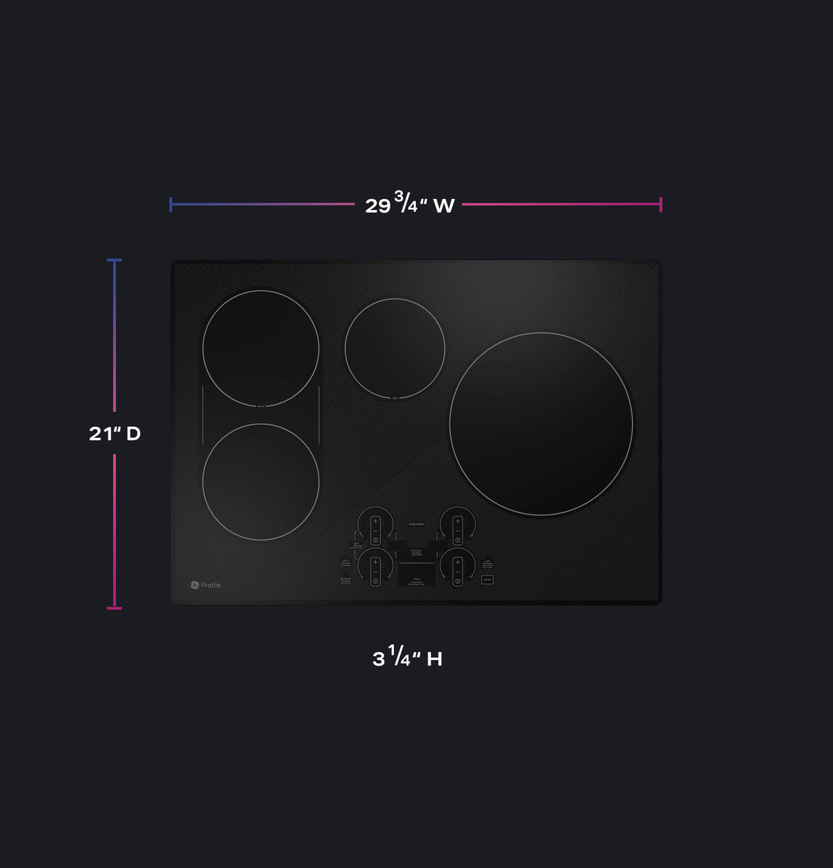 GE Profile 30" Built-In Touch Control Induction Cooktop PHP9030DTBB (S&D)
