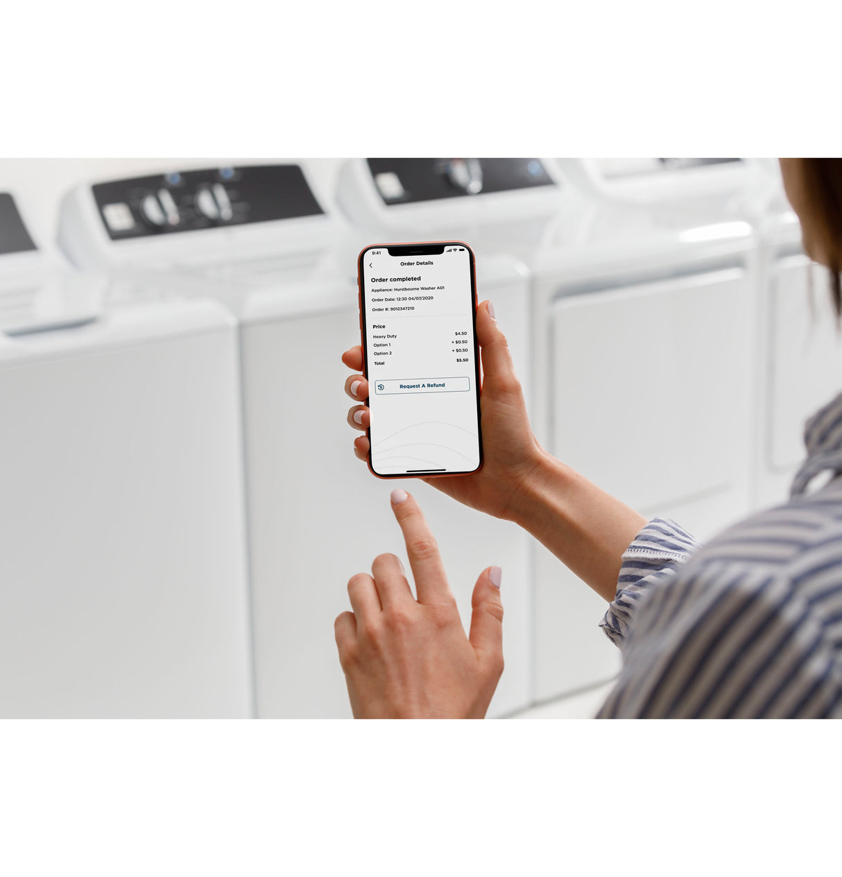 GE® 7.4 cu. ft. Capacity aluminized alloy drum Commercial Electric Dryer with Sensor Dry, Built-In App Payment System SITE WIFI REQUIRED VTD52EASRWB