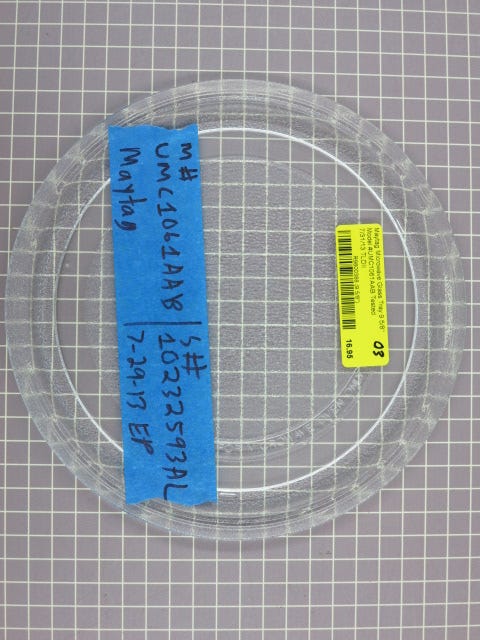 Maytag Microwave Glass Tray (9 5/8") R9800388