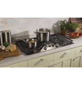 GE 30" Built-In Gas Cooktop with 5 Burners and Dishwasher Safe Grates JGP5030SLSS-Stainless Steel