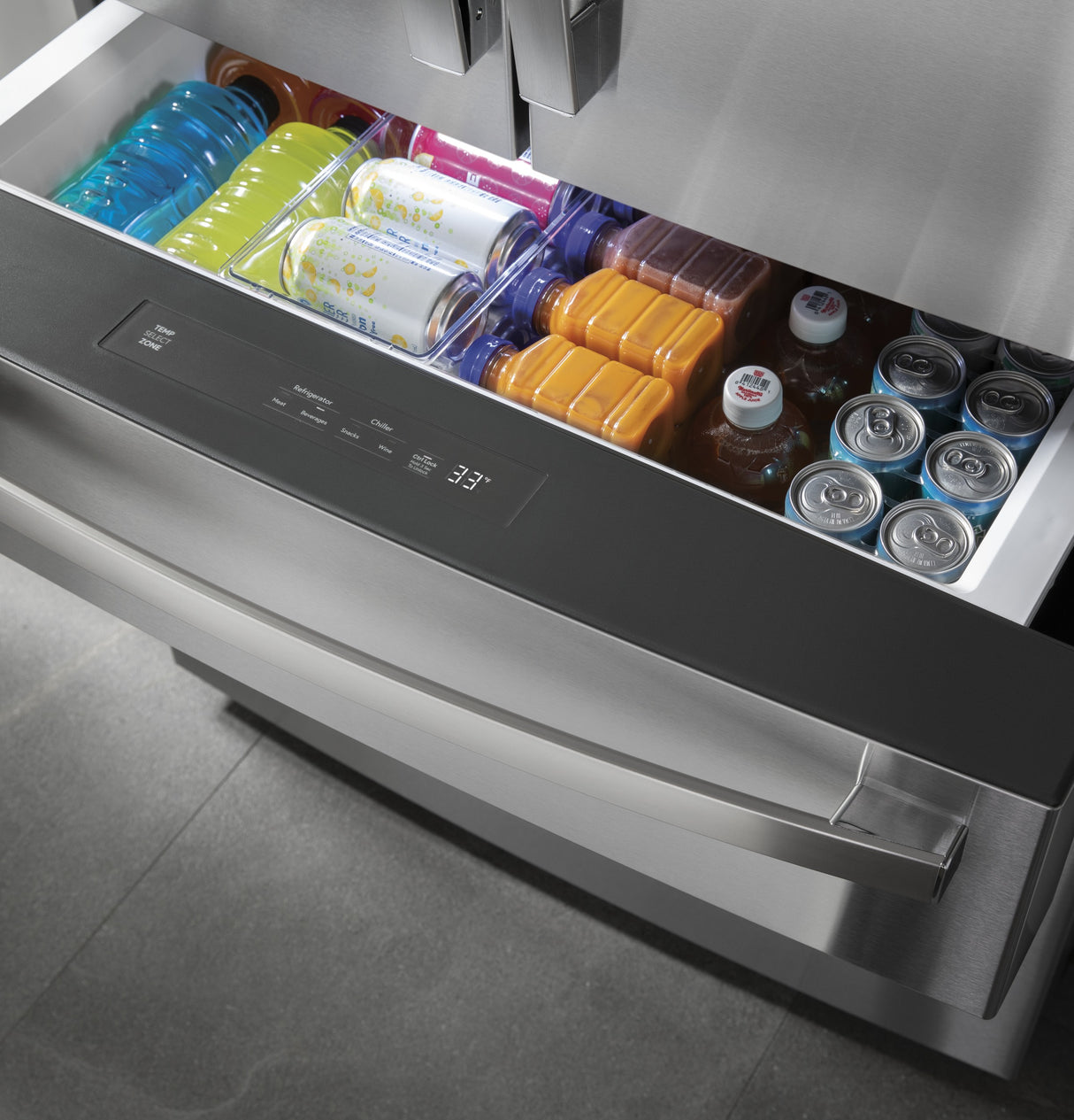 GE Profile™ 22.4 Cu. Ft. Smart Counter-Depth Fingerprint Resistant 4-Door French-Door Refrigerator with Door In Door PXD22BYPFS