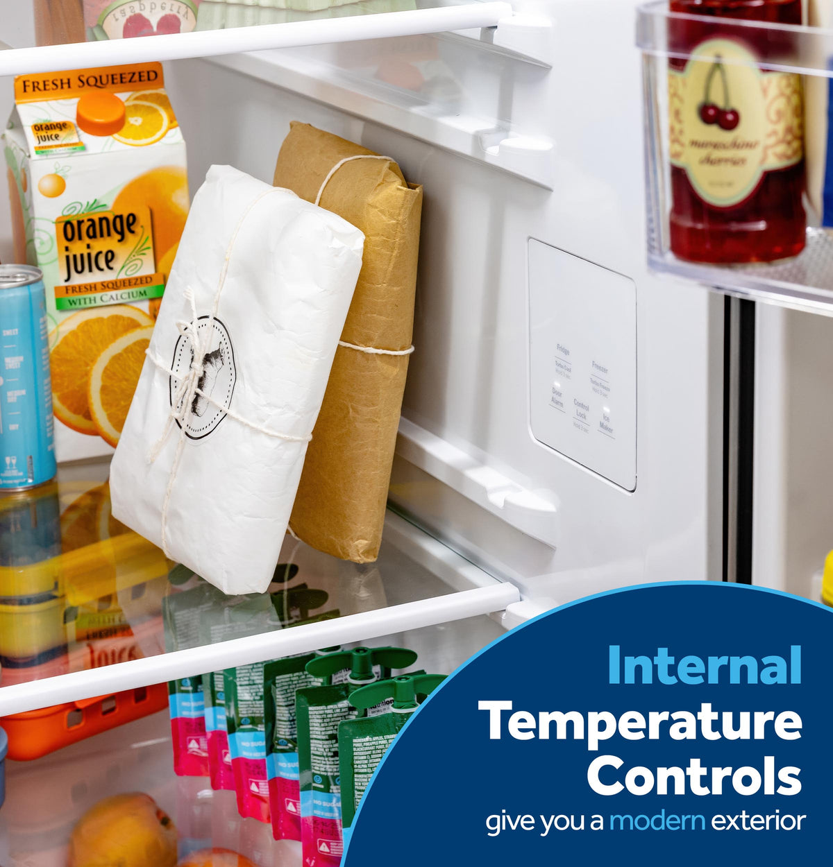 GE 24.2 Cu. Ft. Counter-Depth Side-By-Side Refrigerator with Internal Dispenser and In-Door Icemaker GKS24NYYFS