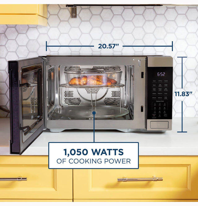 GE® 1.0 Cu. Ft. Capacity Countertop Convection Microwave Oven with Air Fry JES1109RRSS