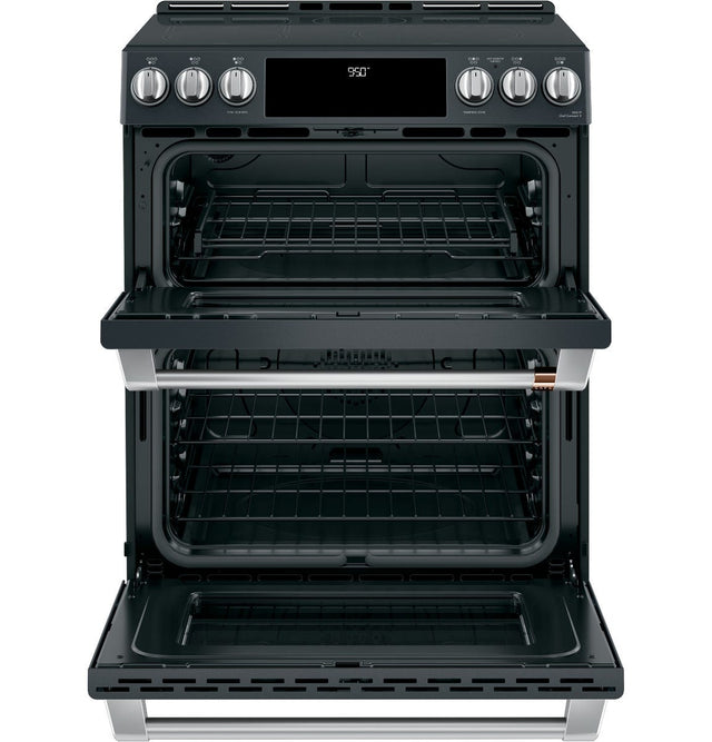 Café 30" Slide-In Front Control Induction and Convection Double Oven Range CHS950P3MD1