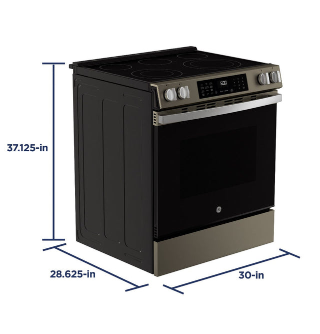 GE® 30" Slide-In Electric Convection Range with No Preheat Air Fry GRS600AVES