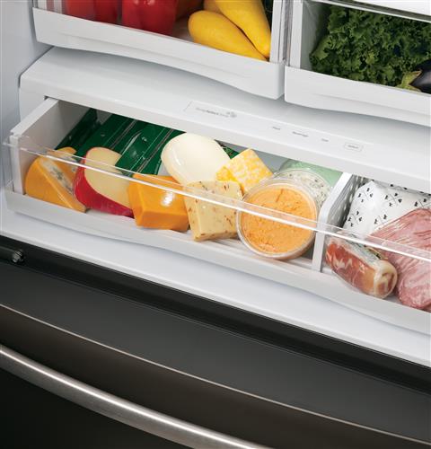 GE Profile Series ENERGY STAR 22.2 Cu. Ft. Counter-Depth French-Door Refrigerator PYE22KBLTS