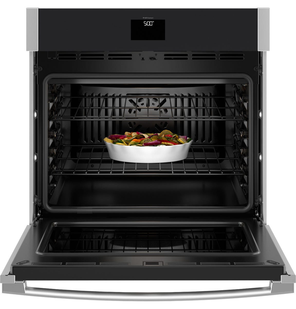 GE 30" Smart Built-In Self-Clean Convection Single Wall Oven with No Preheat Air Fry JTS5000SVSS