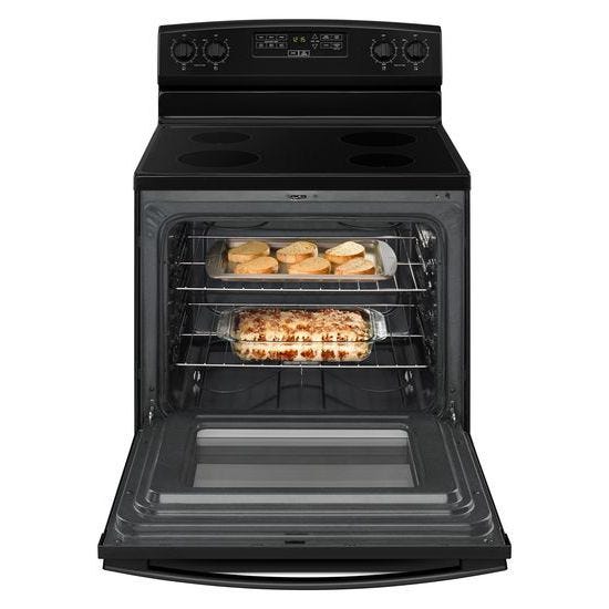 Amana 30-inch Electric Range with Extra-Large Oven Window AER6303MFB