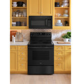 GE® 30" Free-Standing Electric Convection Range with No Preheat Air Fry GRF600AVBB