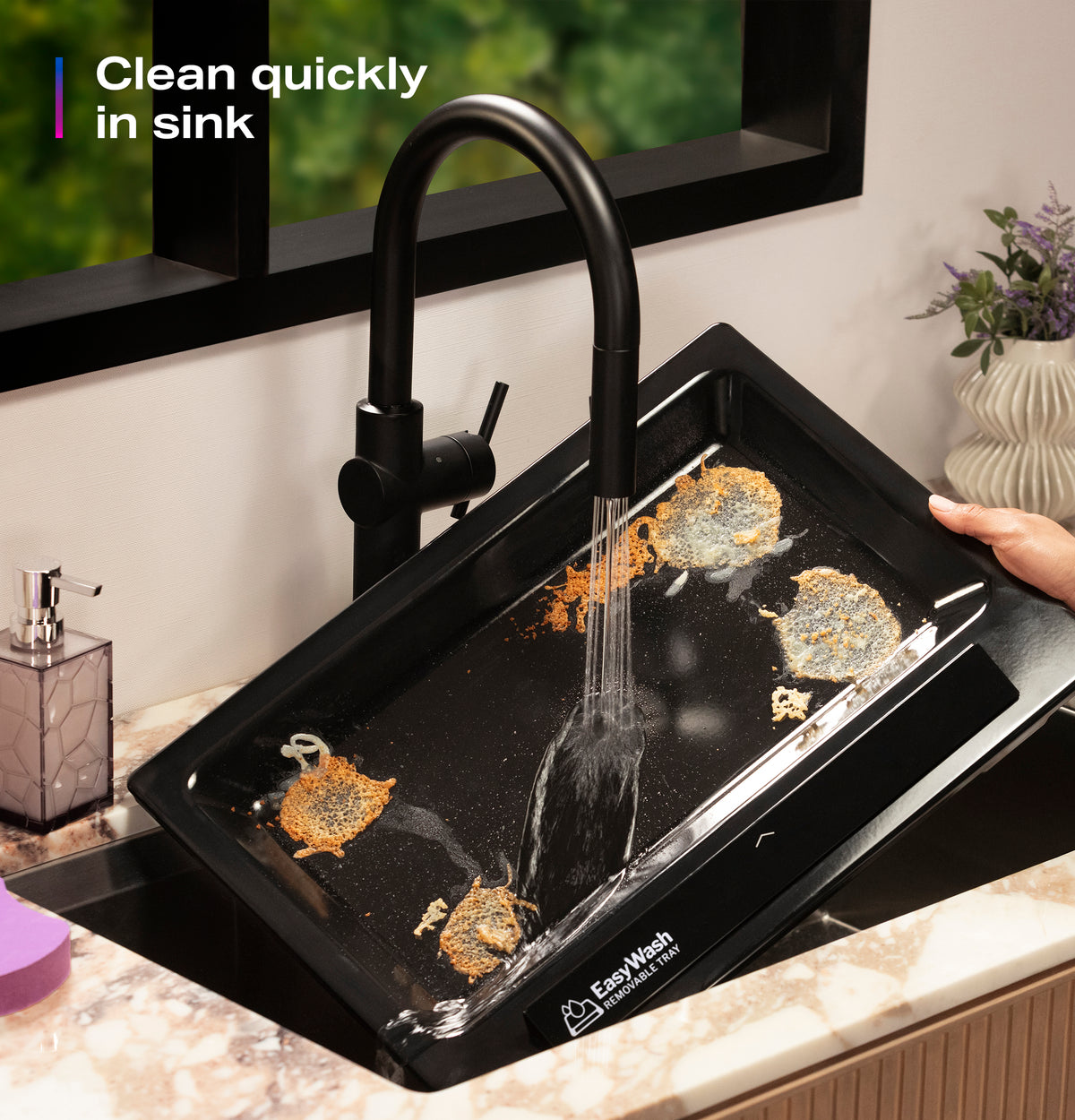 GE Profile™ ENERGY STAR® 30" Smart Slide-In Induction and Convection Range with No Preheat Air Fry and EasyWash™ Oven Tray PHS700AYFS