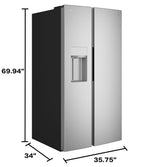 GE Profile™ ENERGY STAR® 27.8 Cu. Ft. Side-By-Side Refrigerator with Hands-Free AutoFill and CustomSize™ Ice PSE28QYYFS