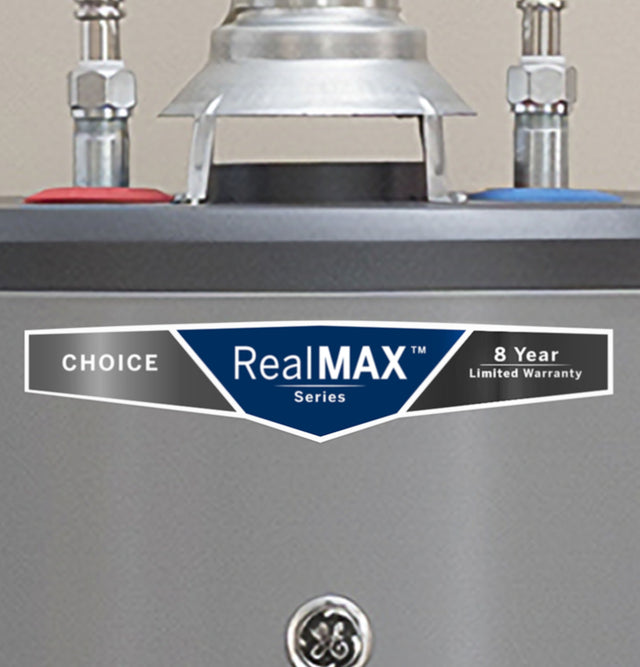 GE RealMAX Choice 40-Gallon Tall Natural Gas Atmospheric Water Heater GG40T08BXR