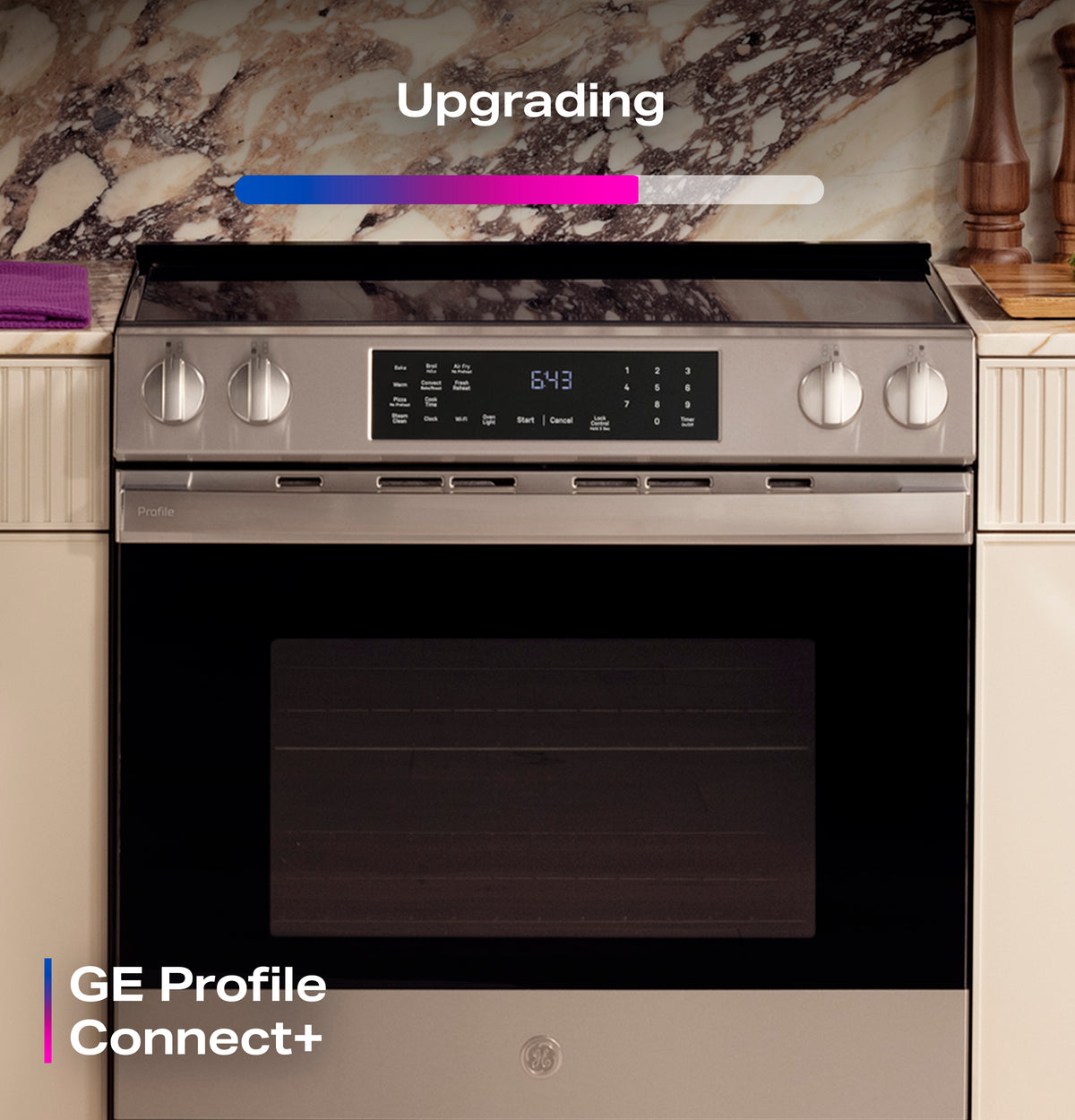 GE Profile™ ENERGY STAR® 30" Smart Slide-In Induction and Convection Range with No Preheat Air Fry and EasyWash™ Oven Tray PHS700AYFS