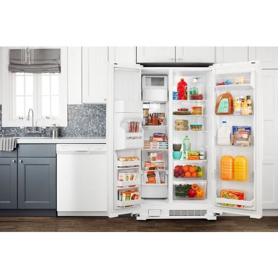 Amana 35.5-inch Side-by-Side Refrigerator with Dual Pad External Ice and Water Dispenser ASI2575GRW