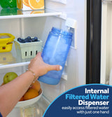 GE 24.2 Cu. Ft. Counter-Depth Side-By-Side Refrigerator with Internal Dispenser and In-Door Icemaker GKS24NYYFS