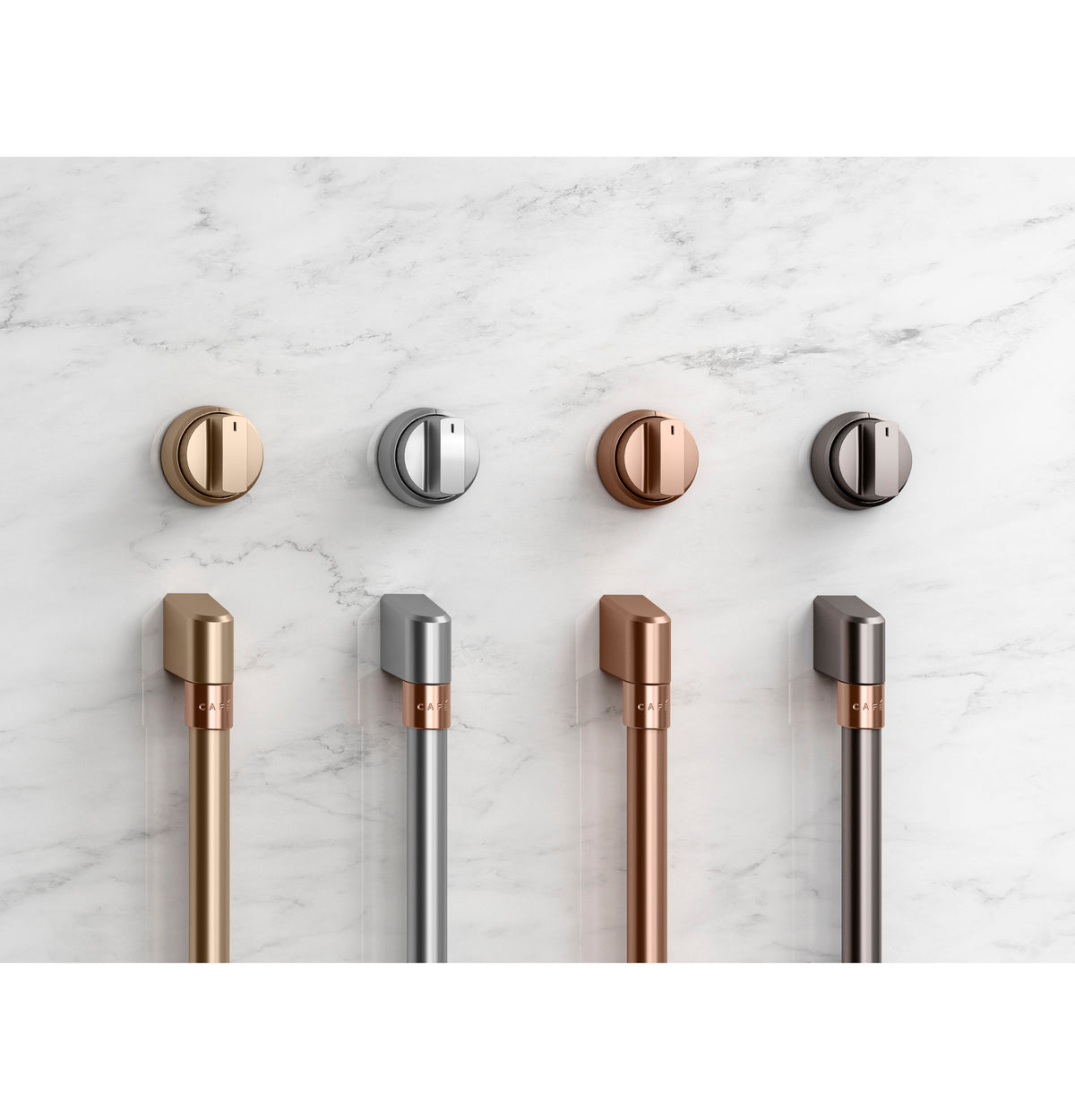 CAFÉ™ Front Control Electric Knobs and Handles - Brushed Stainless CXFCEHKPMSS