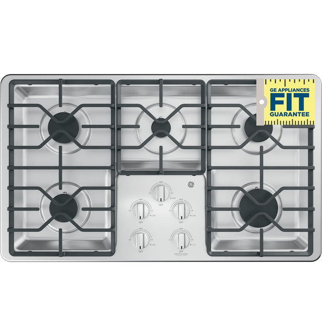 GE® 36" Built-In Gas Cooktop JGP3036SLSS