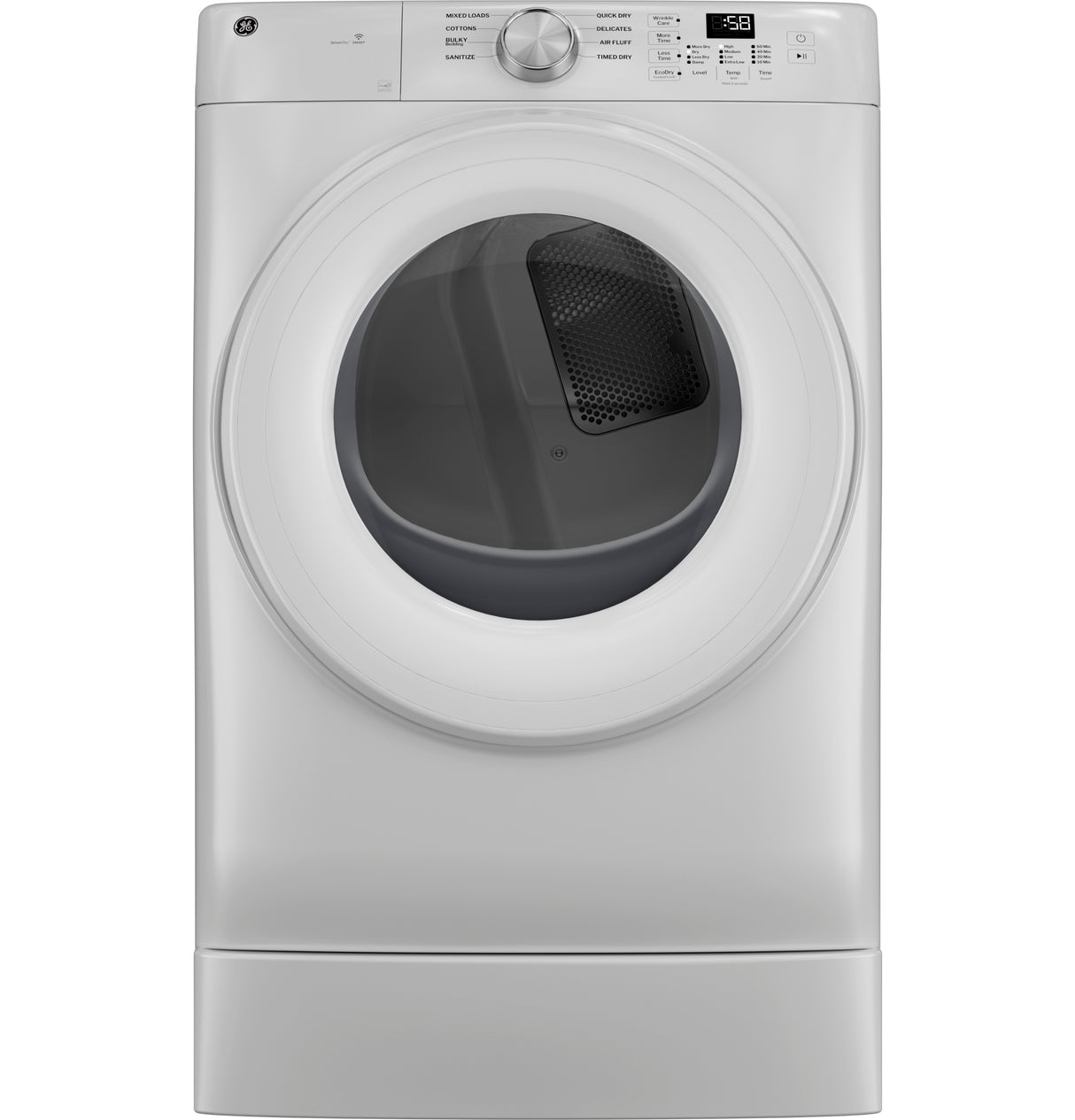 GE® ENERGY STAR® 7.8 cu. ft. Capacity Smart Front Load Gas Dryer GFD35GSSYWW