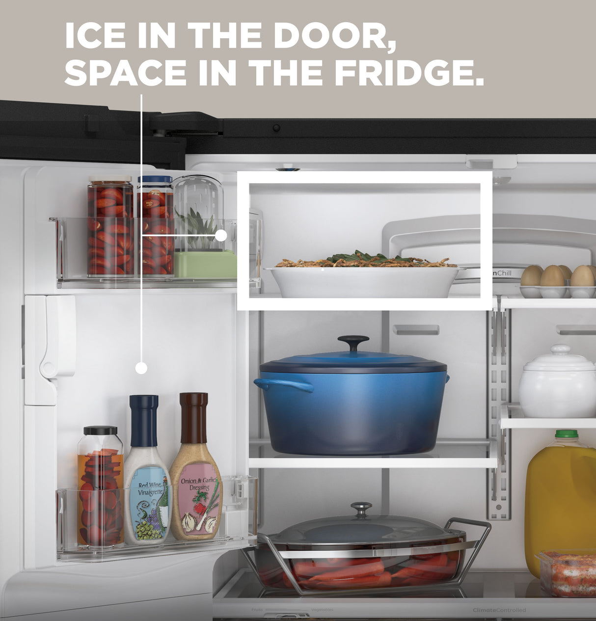 GE ENERGY STAR 25.6 Cu. Ft. French-Door Refrigerator GFE26JGMBB
