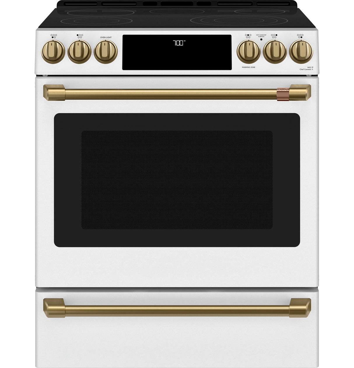 Café Front Control Electric Knobs and Handles - Brushed Bronze CXFCEHKPMCG