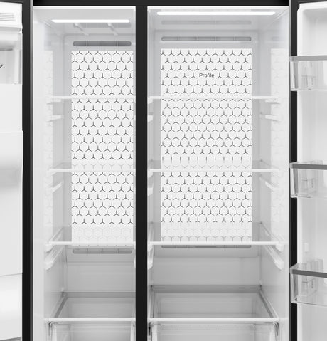 GE Profile™ ENERGY STAR® 23.5 Cu. Ft. Counter-Depth Side-By-Side Refrigerator with Hands-Free AutoFill and CustomSize™ Ice PZE24QYYFS