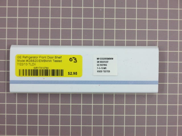 GE Refrigerator Front Door Shelf (Wide) WR17X10760