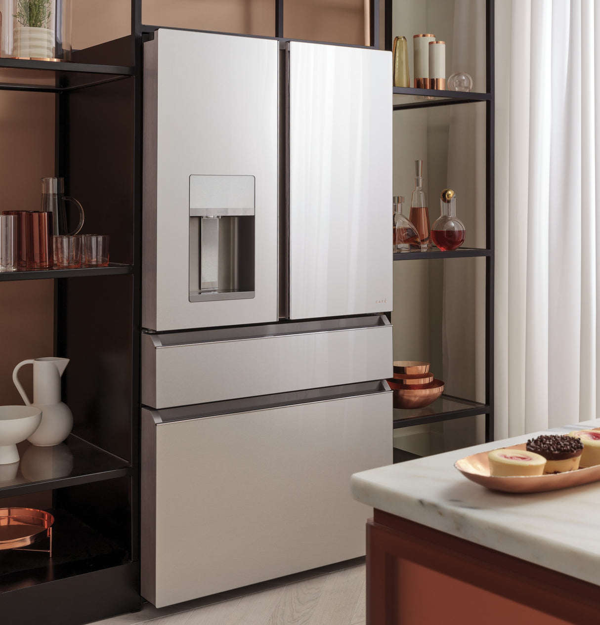 Café ENERGY STAR 27.6 Cu. Ft. 4- Door French-Door Refrigerator CVE28DM5NS5