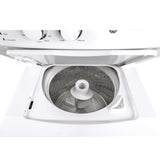 GE Unitized Spacemaker 3.8 cu. ft. Capacity Washer with Stainless Steel Basket and 5.9 cu. ft. Capacity Long Vent Electric Dryer GUV27ESSMWW