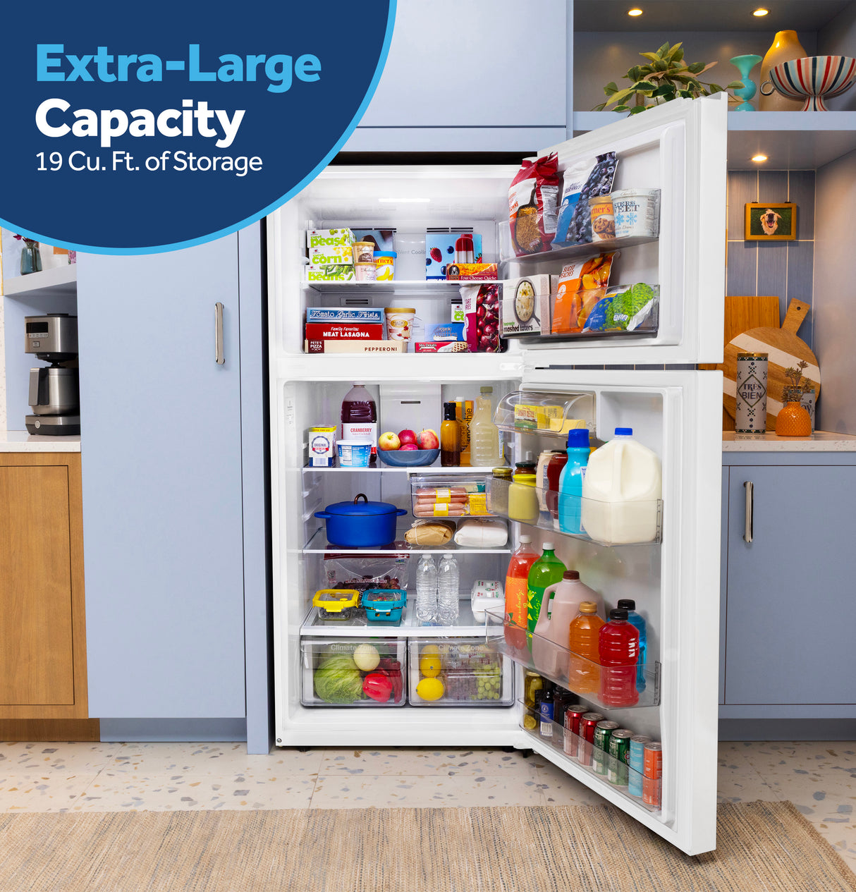 GE 19 Cu. Ft. Garage Ready Top-Freezer Refrigerator GPS19KGZWW