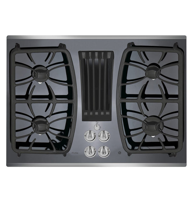 GE Profile™ 30" Built-In Gas Downdraft Cooktop PGP9830SRSS