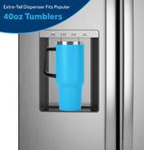 GE 23.6 Cu. Ft. Counter-Depth Side-By-Side Refrigerator with Extra Tall Dispenser and In-Door Icemaker GZS24NYYFS