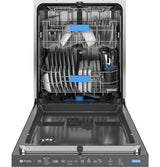 GE Profile Fingerprint Resistant Top Control with Stainless Steel Interior Dishwasher with Microban Antimicrobial Protection with Sanitize Cycle PDP715SYVFS