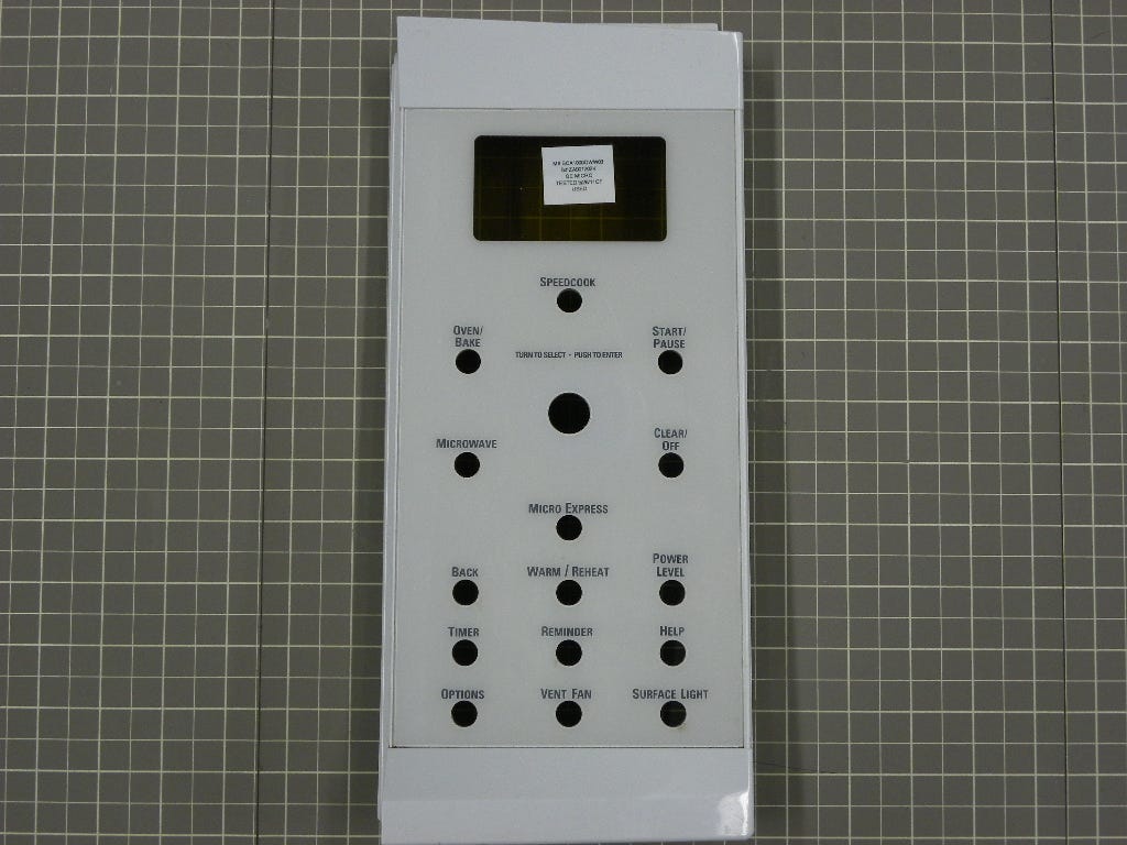 GE Microwave Control Panel (White) WB07X10436