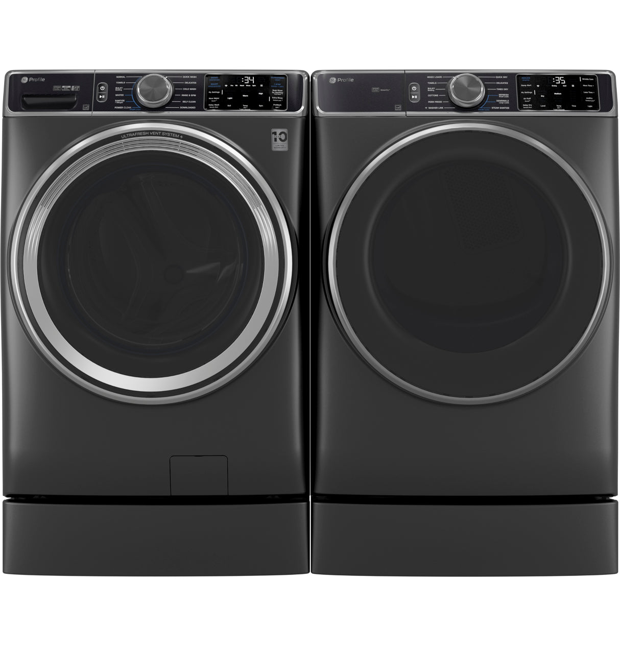 GE Profile™ ENERGY STAR® 7.8 cu. ft. Capacity Smart Front Load Electric Dryer with Steam and Sanitize Cycle PFD95ESPWDS