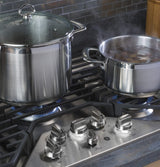 GE Profile™ 30" Built-In Tri-Ring Gas Cooktop with 5 Burners and Included Extra-Large Integrated Griddle PGP9030SLSS