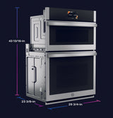 GE Profile™ 30 in. Combination Double Wall Oven with Convection, Air Fry, Steam, Sous Vide, and Advantium® Technology PT9900SWSS