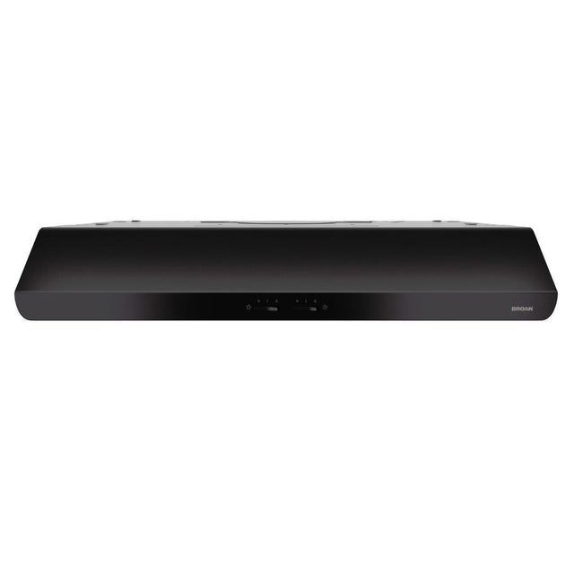 Broan 30-Inch 300 Max Blower CFM 5.0 Sones Black Range Hood BKSH130BL